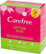 Гігієнічні щоденні прокладки з екстрактом алое, 56 шт - Carefree Cotton Aloe — фото N1