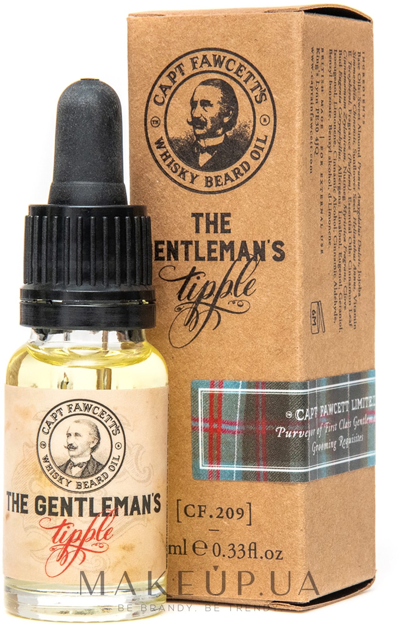 Масло для бороды - Captain Fawcett The Gentleman's Tipple Whiskey Beard Oil — фото 10ml