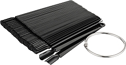 Палитра-веер для нанесения лаков, 50 типс, черная - Vizavi Professional — фото N1