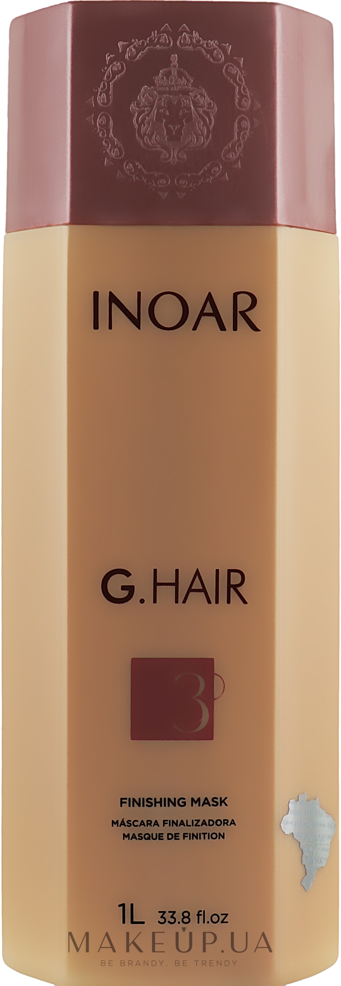 Закрепляющая маска для волос - Inoar G-Hair 3 Premium Finishing Mask — фото 1000ml