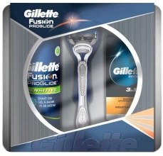 Духи, Парфюмерия, косметика Набор - Gillette Fusion ProGlide (бритва/1шт + сменная кассета/1шт + gel/200ml + balm/50ml)