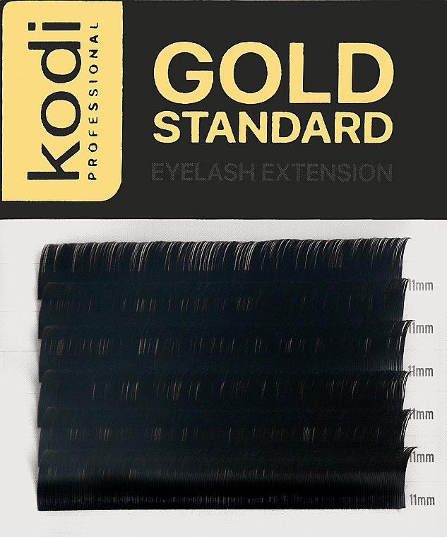 Накладные ресницы Gold Standart C 0.12 (6 рядов: 11 мм) - Kodi Professional — фото N1