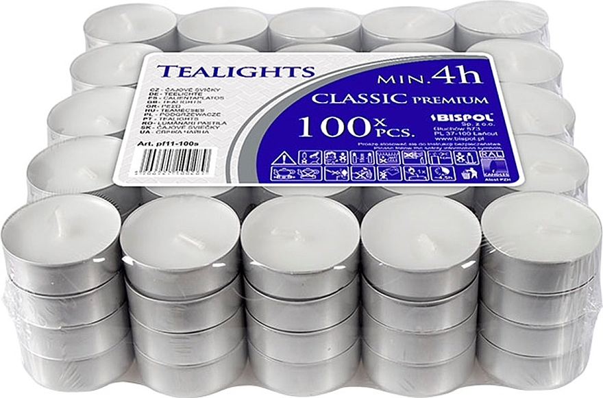 Чайные свечи - Bispol Classic Premium Tealights — фото N1