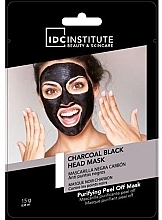 Угольная черная маска-пленка для лица - IDC Institute Charcoal Black Head Mask Peel Off (саше) — фото N1