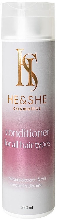 Кондиціонер для всіх типів волосся - He&She Cosmetics Conditioner For All Hair Types — фото N1