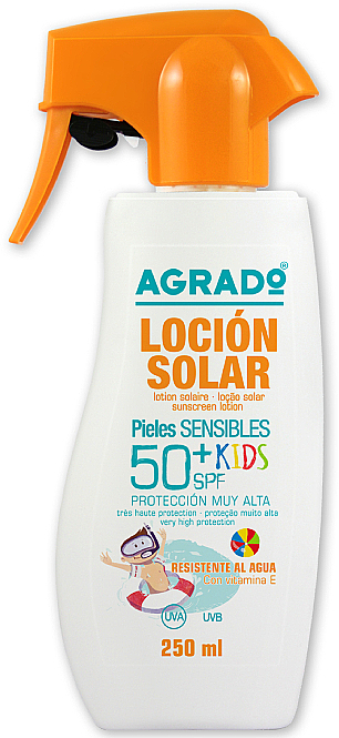 Лосьон для загара SPF50+ для тела, детский - Agrado Lotio Solar Kids SPF50+ — фото N1