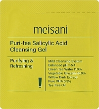 Духи, Парфюмерия, косметика Очищающий гель для лица - Meisani Puri-Tea Salicylic Acid Cleansing Gel (пробник)