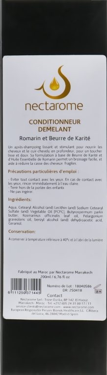 Кондиціонер для волосся з розмарином і каріте - Nectarome Conditionneur Romarin et de Beurre Karité — фото N3