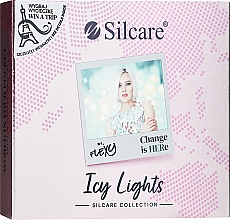 Духи, Парфюмерия, косметика Набор - Silcare Icy Lights Flexy Hybrid Gel Set (nail/polish/4х4,5g)