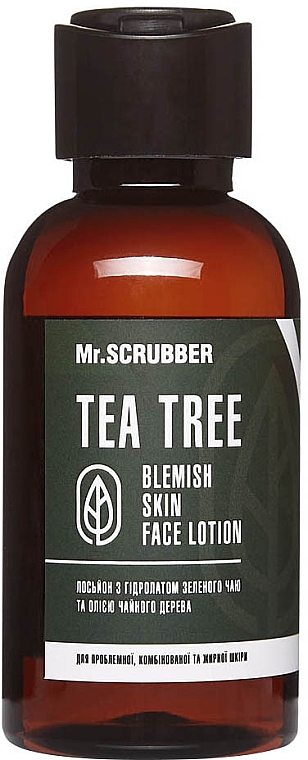 Лосьйон з гідролатом зеленого чаю й олією чайного дерева - Mr.Scrubber Tea Tree Blemish Skin Face Lotion — фото N1