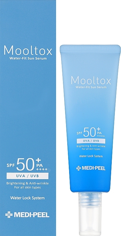 Ультраувлажняющая сыворотка для лица - Medi Peel Aqua Mooltox Water-Fit Sun Serum SPF 50+ — фото N2