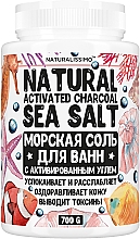 Натуральная пудра морской соли с активированным углем для ванн - Naturalissimo Natural Activated Charcoal Sea Salt — фото N1