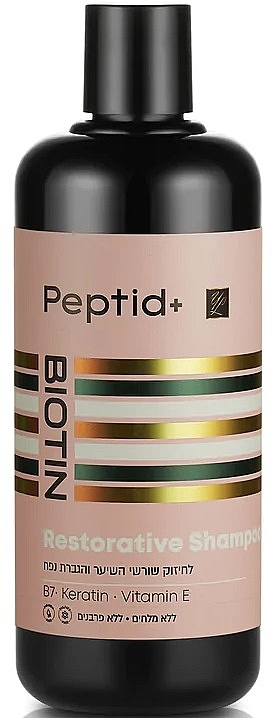 Шампунь для волос - Peptid+ Biotin & Vitamin E Restorative Shampoo For Thin and Volume Hair — фото N1