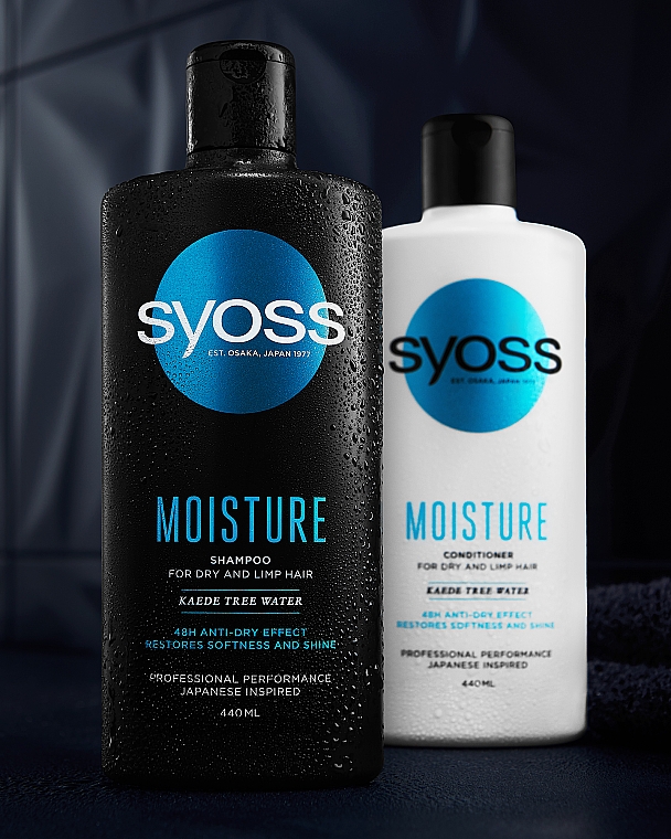 Шампунь з водою клену каїде для сухого й ослабленого волосся - Syoss Moisture Shampoo — фото N5