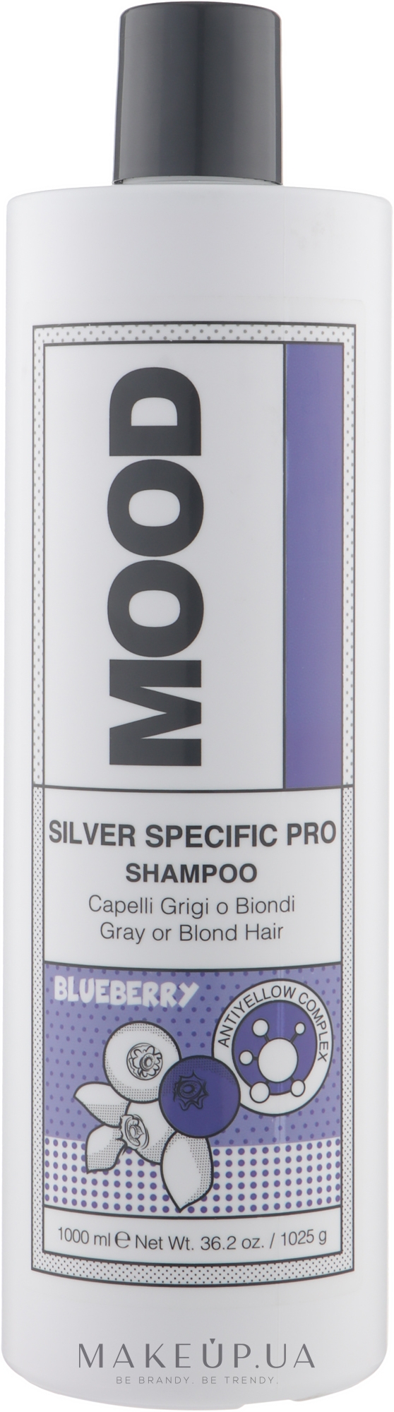 Шампунь, який нейтралізує жовтизну - Mood Silver Specific Shampoo — фото 1000ml