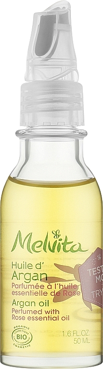 Аргановое масло, ароматизированное эфирным маслом розы - Melvita Argan Oil Perfumed With Rose Essential Oil (тестер) — фото N1