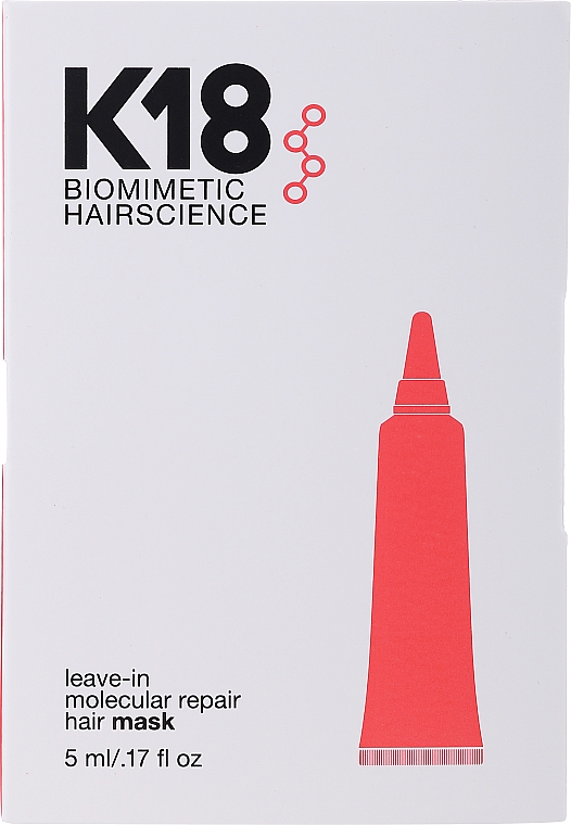Несмываемая маска для волос - K18 Hair Biomimetic Hairscience Leave-in Molecular Repair Mask (пробник)