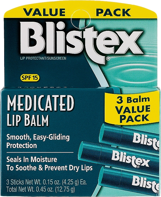 Защитный бальзам-стик для губ - Blistex Medicated Lip Balm SPF 15 — фото N1