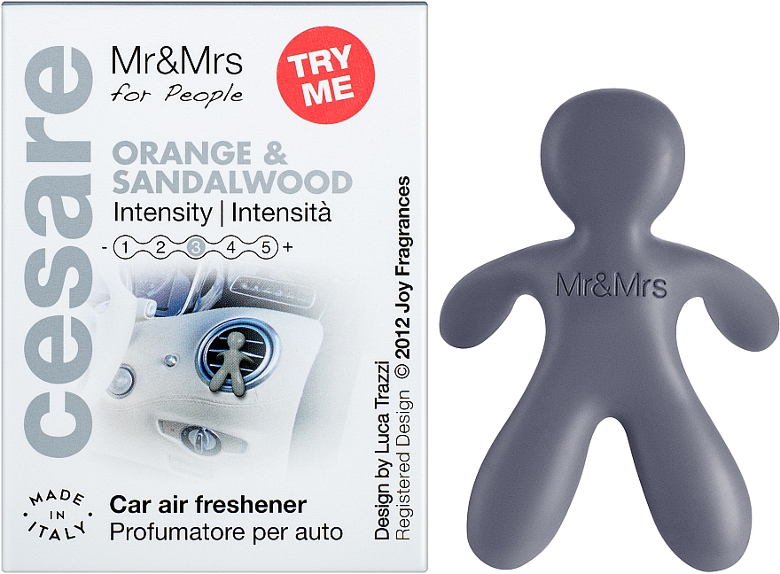 Mr&Mrs Fragrance Cesare Orange & SandalWood Silver - Ароматизатор для авто — фото N2