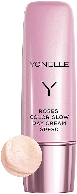 Освітлювальний денний крем для обличчя з SPF 30                   - Yonelle Roses Color Glow Day Cream SPF 30 — фото N1
