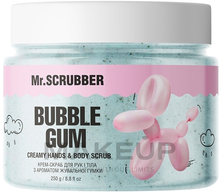 Крем-скраб для рук і тіла з ароматом жувальної гумки - Mr.Scrubber Bubble Gum — фото 250g