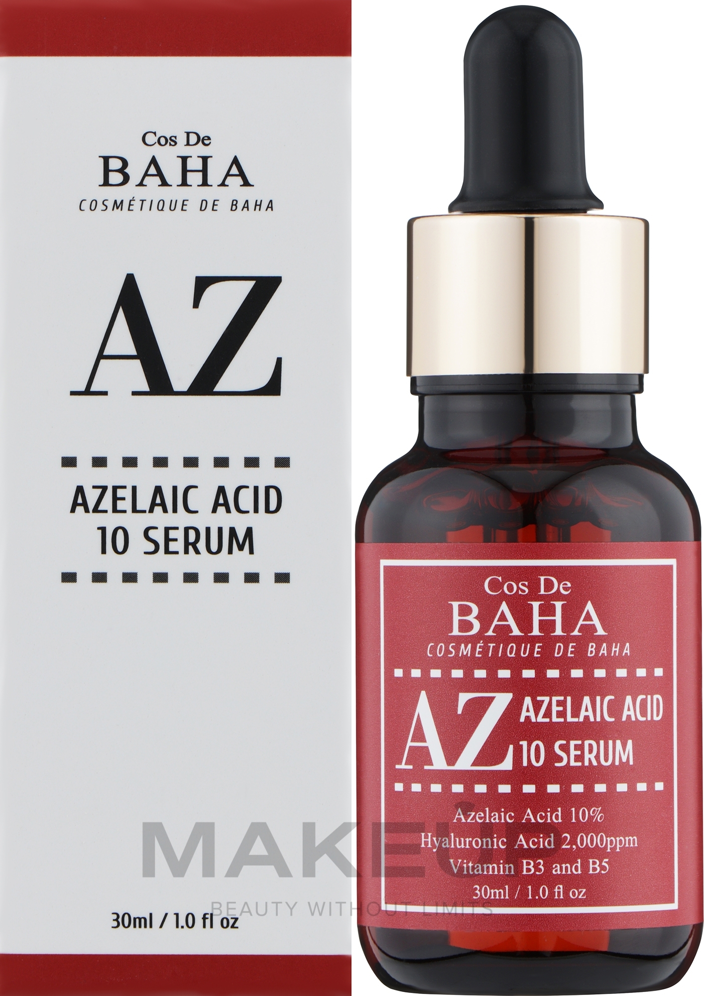 Сироватка для обличчя з азелаїновою кислотою 10% - Cos De Baha Azelaic Acid 10% Serum — фото 30ml