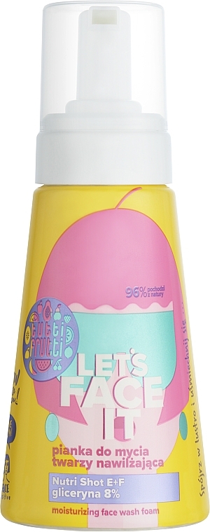 Зволожувальна очищувальна пінка для обличчя - Farmona Tutti Frutti Let`s Face It Moisturizing Face Cleansing Foam — фото N1