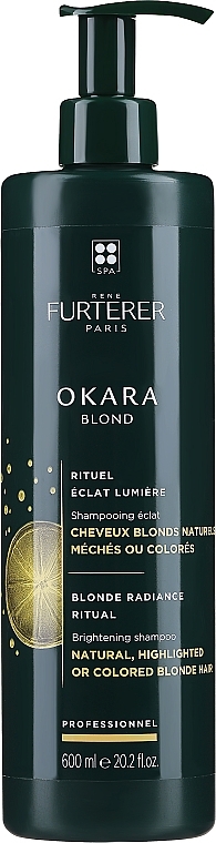 Шампунь для натуральных светлых и окрашенных волос - Rene Furterer Okara Blond Brightening Shampoo — фото N3