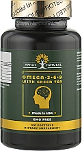 Парфумерія, косметика Харчова добавка "Омега-3-6-9 із зеленим чаєм" капс. №100 - Apnas Natural Omega-3-6-9 With Green Tea