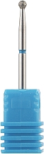 Парфумерія, косметика Фреза для манікюру змінна алмазна "Кулька" 001 025B, 2.5 мм, синя насічка - Tufi Profi