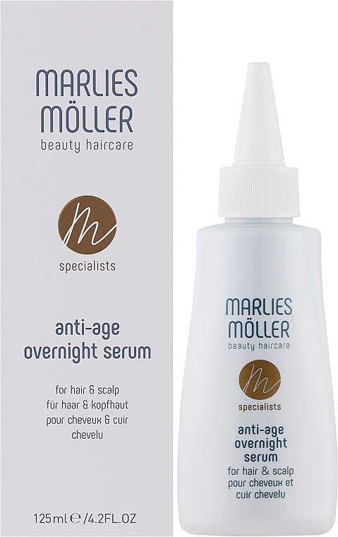 Ночная антивозрастная сыворотка для волос и кожи головы - Marlies Moller Specialists Anti-Age Overnight Serum For Hair & Scalp — фото N2