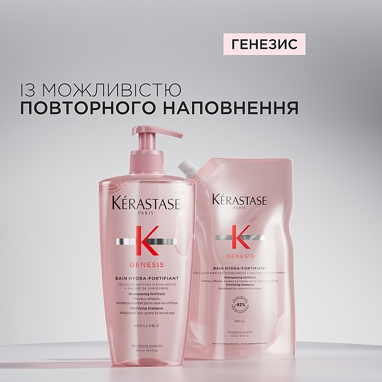 Шампунь-ванна для укрепления ослабленных волос - Kerastase Genesis Hydra-Fortifiant Shampoo (рефил) — фото N12