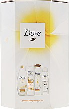 Духи, Парфюмерия, косметика Набор - Dove Perfect Pampering (sh/gel/250ml + b/lot/250ml + shmp/250/ml + deo/150ml)