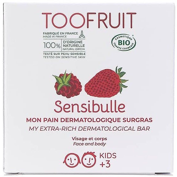 Мило "Полуниця & Малина" - Toofruit Sensibulle Raspberry Strawberry Soap