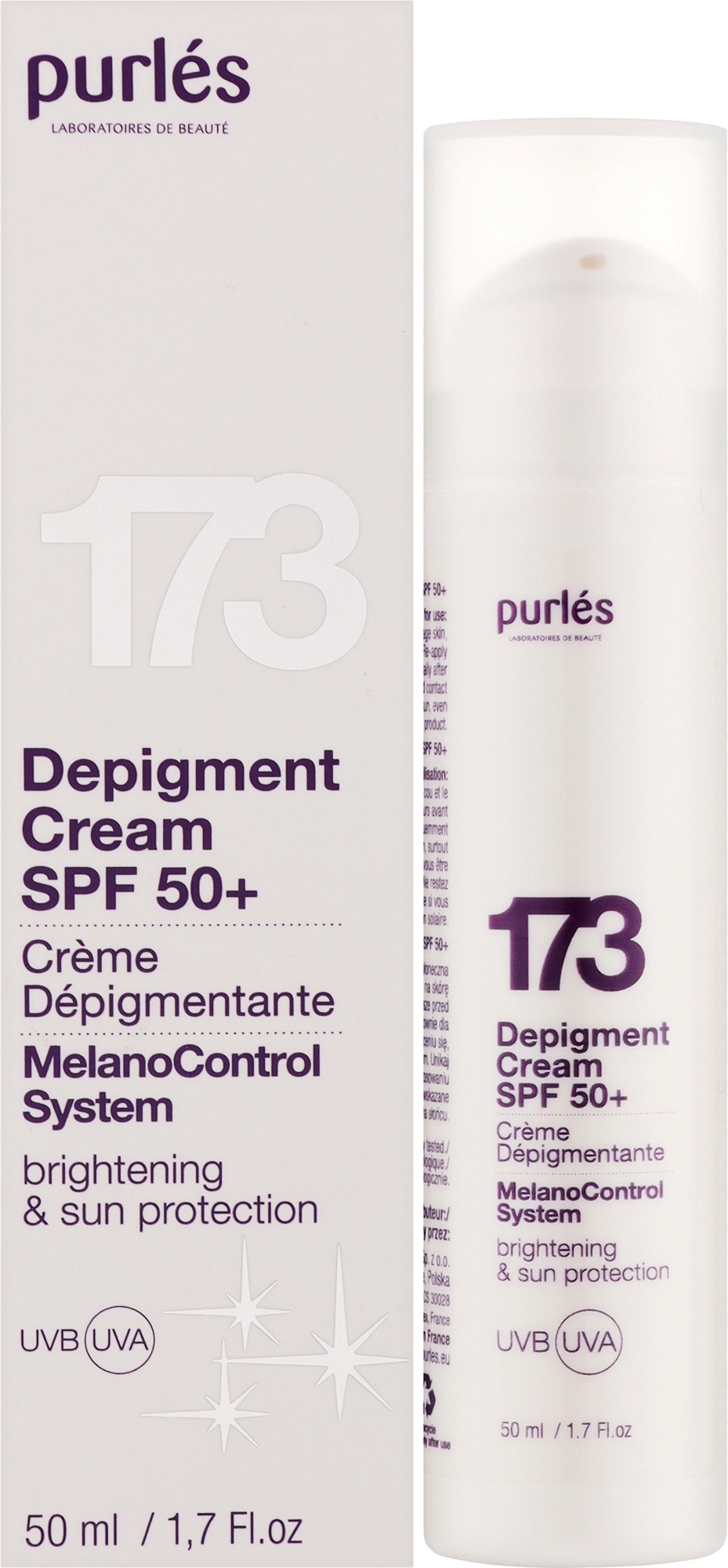 Депигментирующий крем - Purles Depigment Cream SPF50 + — фото 50ml