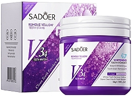 Духи, Парфюмерия, косметика Отбеливающий зубной порошок - Sadoer Remove Yellow Teeth Stains V34 Whitening Tooth Powder