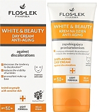 Крем для обличчя - Floslek White & Beauty Day Cream To Prevent Discoloration SPF 50+ — фото N2