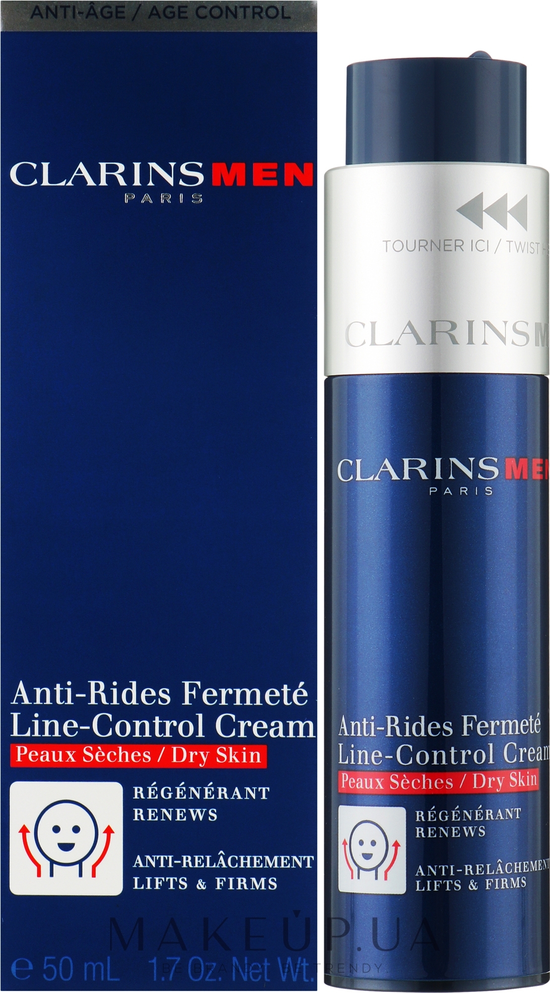 Антивіковий крем для сухої шкіри - Clarins Men Line-Control Cream For Dry Skin — фото 50ml