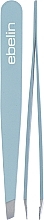 Пінцет для брів з м'якою ручкою, блакитний - Ebelin — фото N2