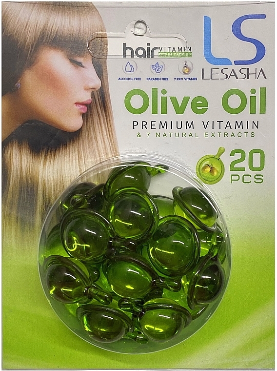 Тайські капсули для волосся з оливковою олією - Lesasha Hair Serum Vitamin Olive Oil — фото N3
