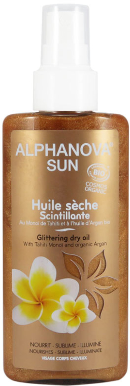 Сяйна олія для тіла - Alphanova Sun Dry Oil Sparkling — фото N1