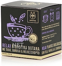 Парфумерія, косметика Суміш трав - Apivita Relax Organic Herbal Tea with Linden, Vanilla & Lemon