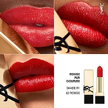 Сатиновая стойкая помада для губ - Yves Saint Laurent Rouge Pur Couture Caring Satin Lipstick — фото N3