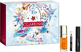 Духи, Парфюмерия, косметика Набор - Clarins (lip/oil/7ml + mascara/3ml + eye/pencil/0.39g) 