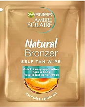 Духи, Парфюмерия, косметика Салфетка для автозагара - Garnier Ambre Solaire Natural Bronze Self Tan Wipe