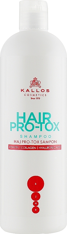Шампунь для волосся з кератином, колагеном і гіалуроновою кислотою - Kallos Cosmetics Hair Pro-tox Shampoo * — фото N2