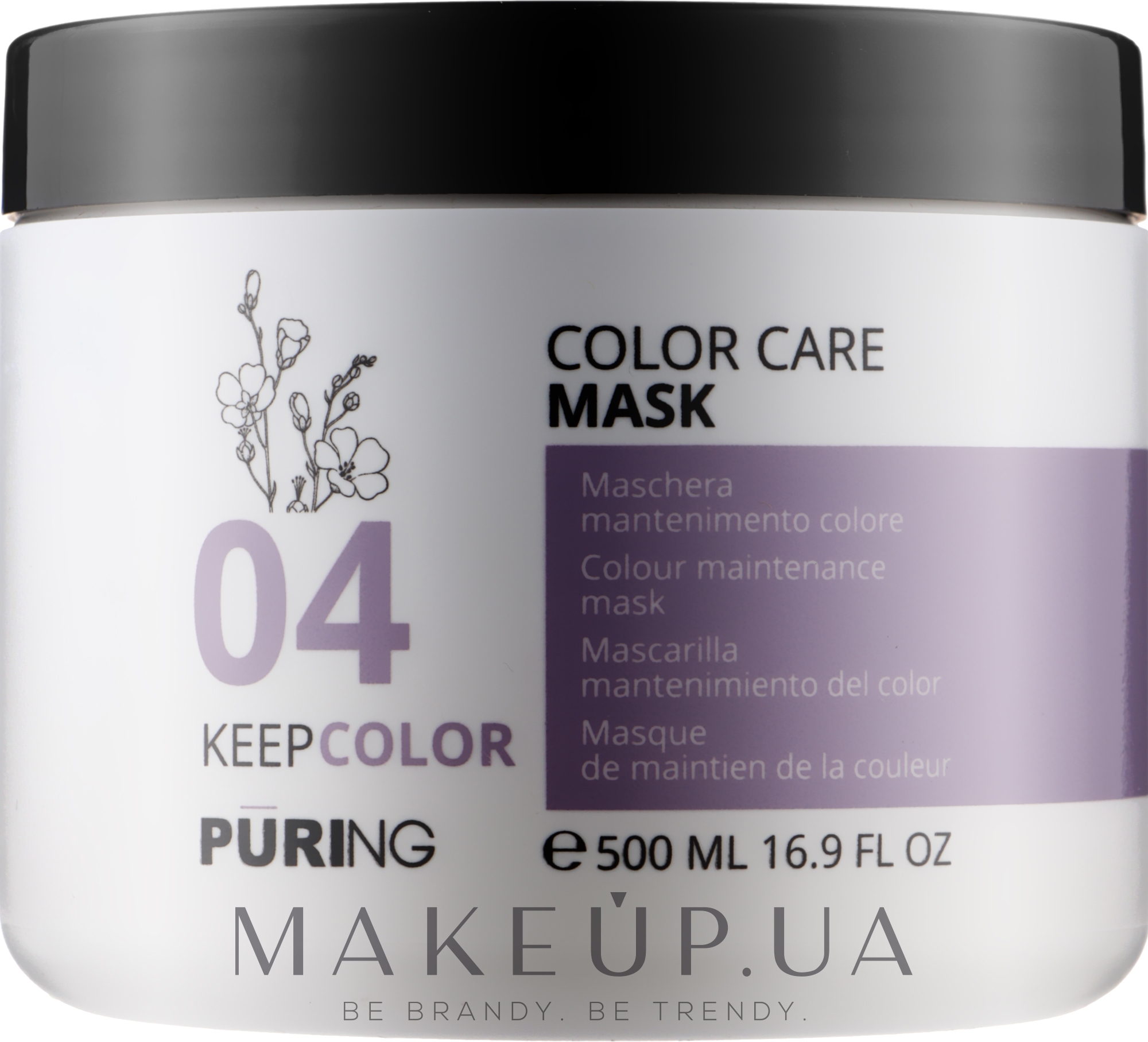 Маска для поддержания цвета окрашенных волос - Puring 04 Keepcolor Color Care Mask — фото 500ml