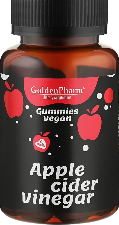 Веганский мармелад "Яблочный уксус" №60 - ФитоБиоТехнологии Golden Pharm Apple Cider Vinegar