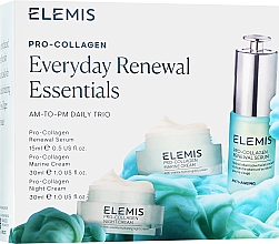 Духи, Парфюмерия, косметика Набор - Elemis Pro-Collagen Everyday Renewal Essentials (nig/cr/30ml + serum/15ml + cr/30ml)