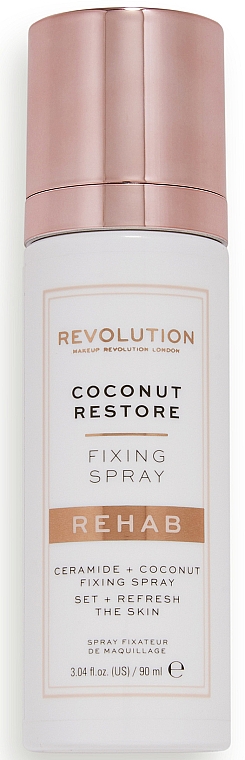 Спрей-фіксатор макіяжу "Кокос" - Makeup Revolution Rehab Fixing Spray Coconut Restore — фото N1